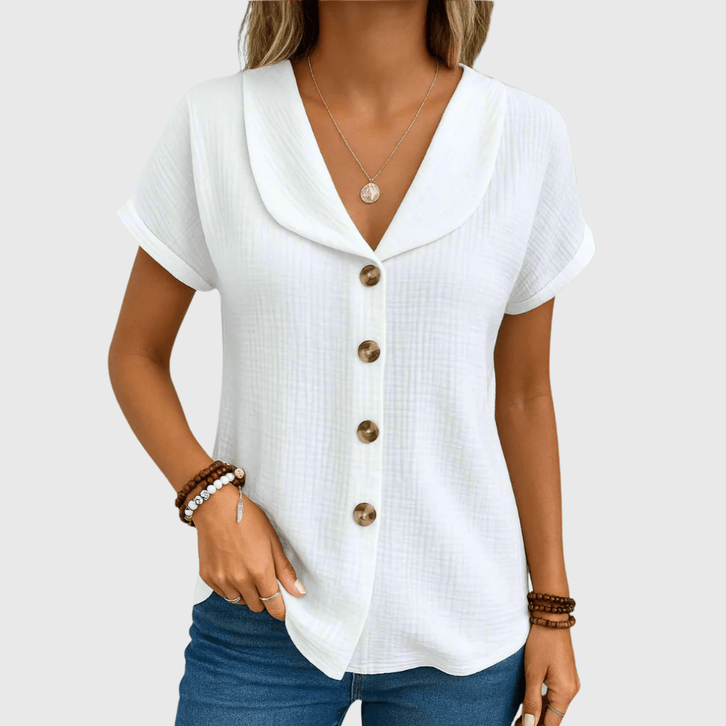 Maureen | Chic Buttoned Blouse - Eline Carter
