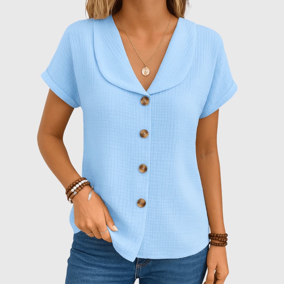 Maureen | Chic Buttoned Blouse - Eline Carter