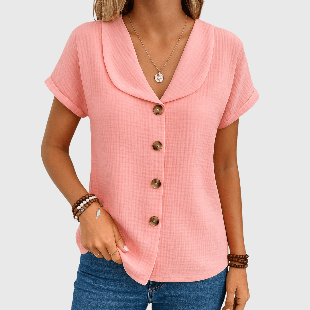 Maureen | Chic Buttoned Blouse - Eline Carter
