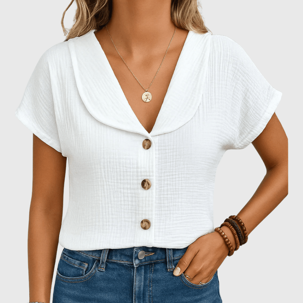 Maureen | Chic Buttoned Blouse - Eline Carter