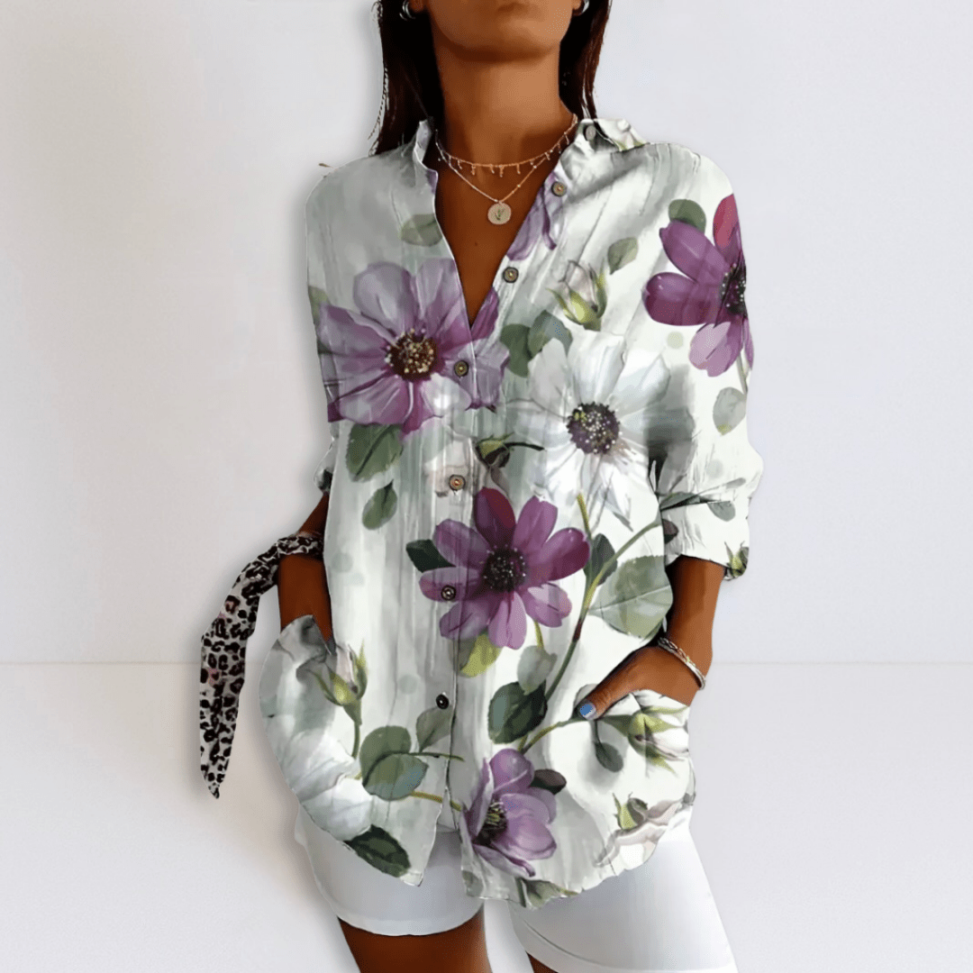 Katherine | Relaxed Printed Blouse - Eline Carter