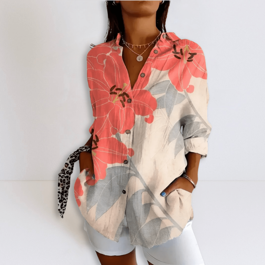Katherine | Relaxed Printed Blouse - Eline Carter