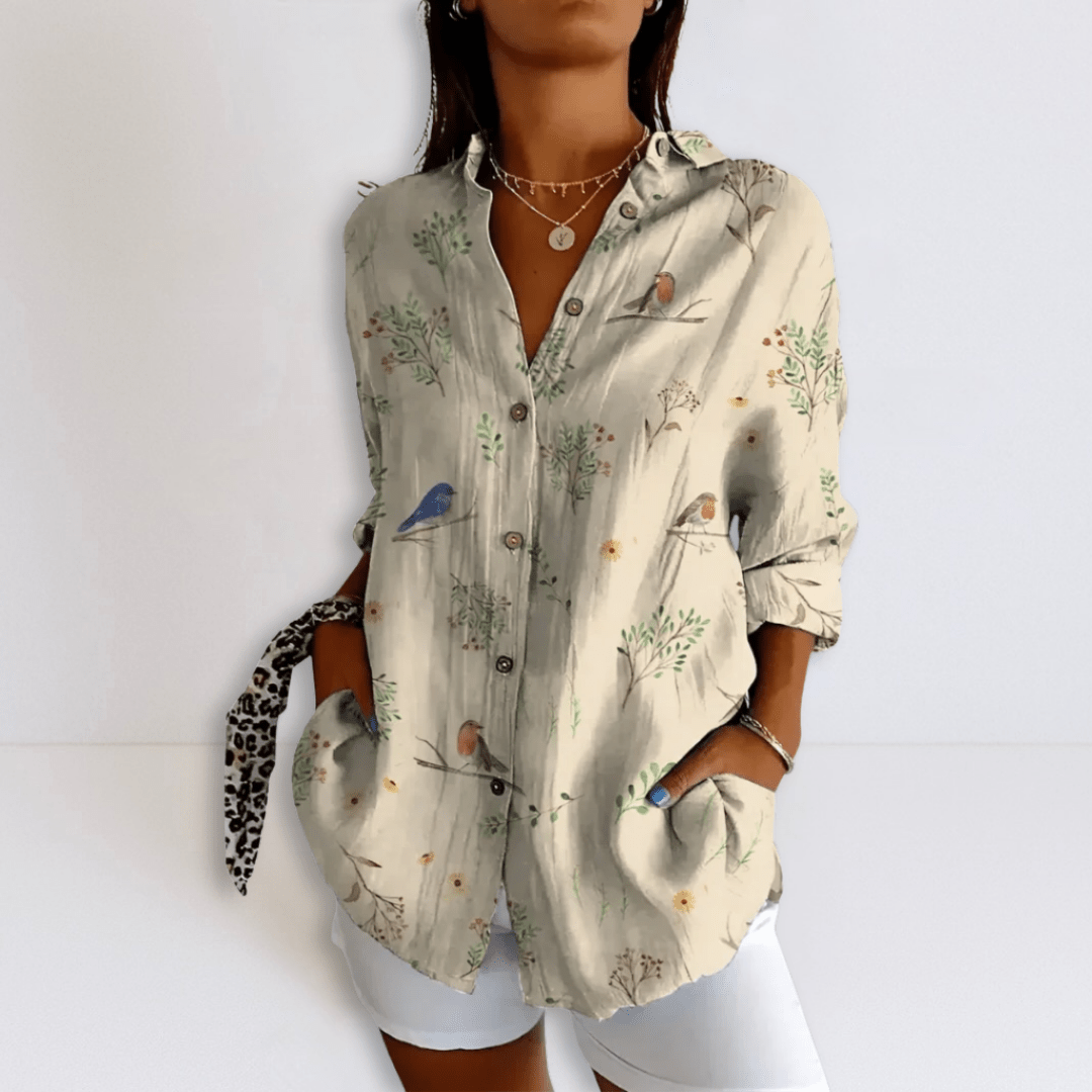 Katherine | Relaxed Printed Blouse - Eline Carter