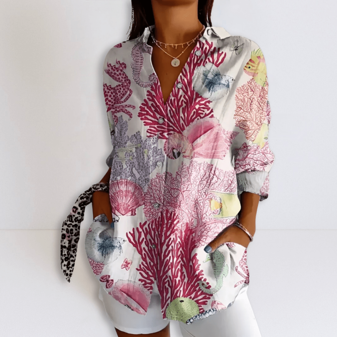 Katherine | Relaxed Printed Blouse - Eline Carter