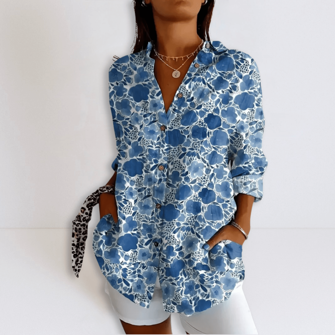 Katherine | Relaxed Printed Blouse - Eline Carter