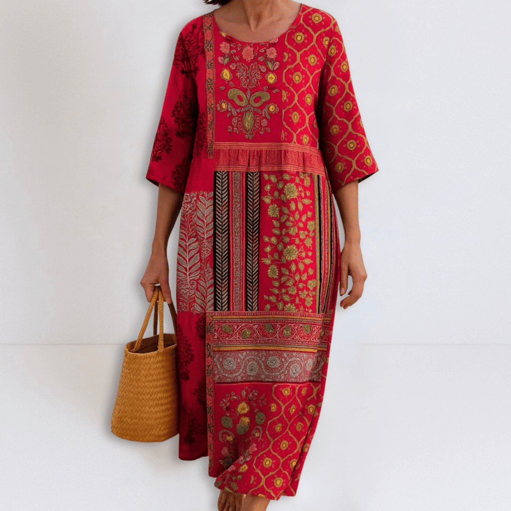 Laura | Loose - Fitting Boho Maxi Dress - Eline Carter