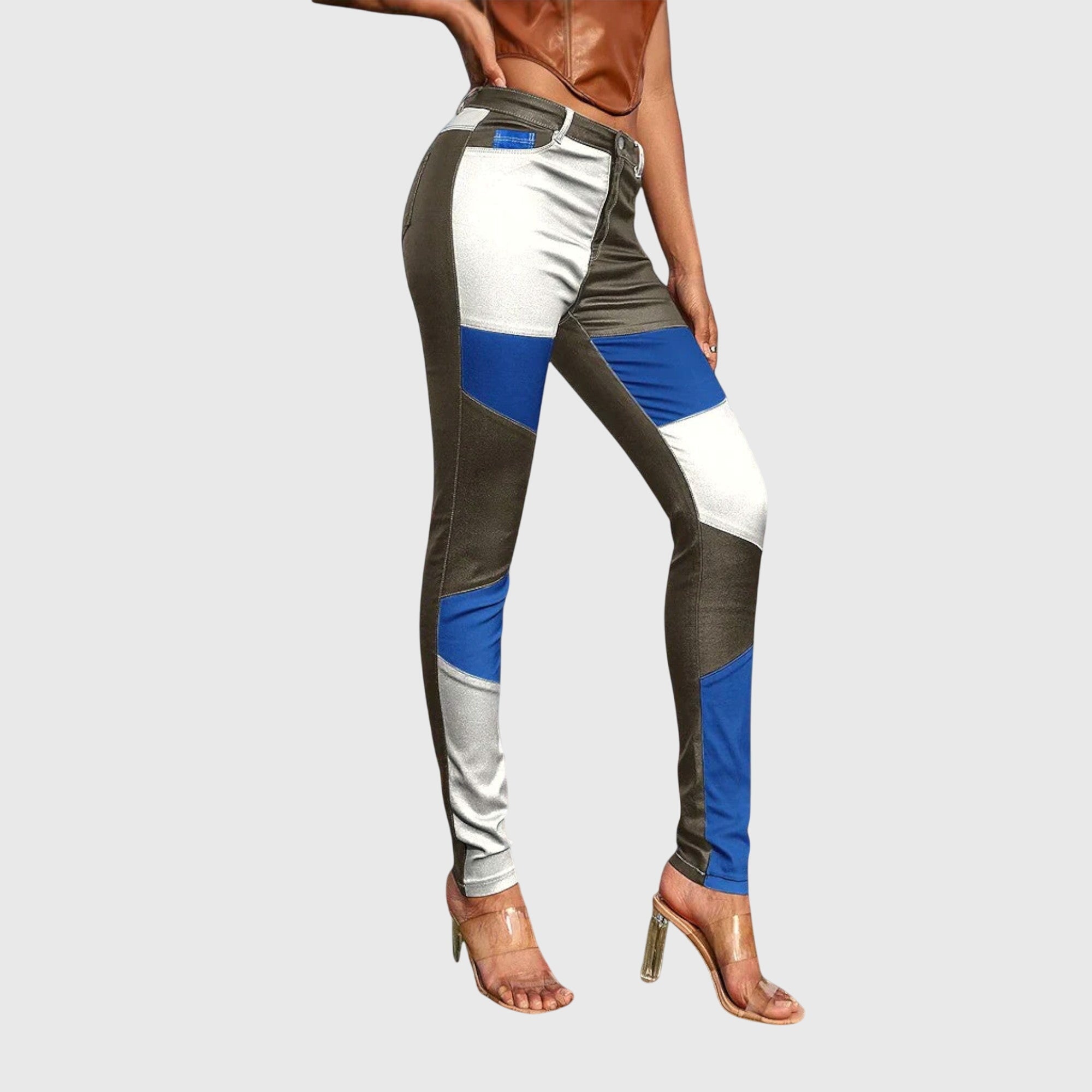 Brianna | Tube Pants with Colour Block Pattern - Eline Carter