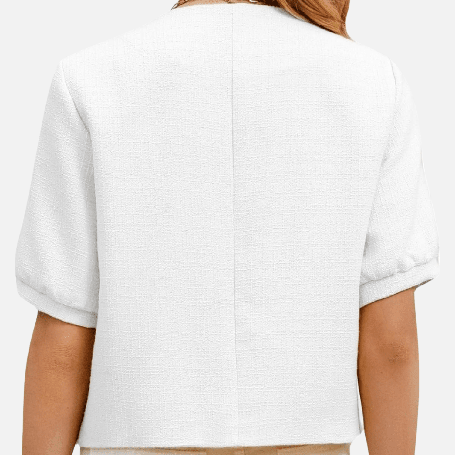 Vivian | Cropped Tweed Blazer Jacket - Eline Carter