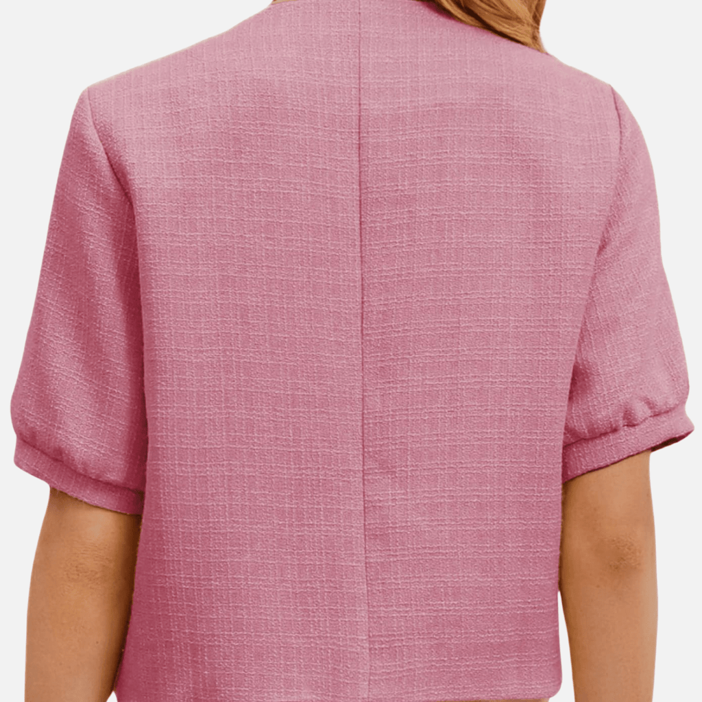 Vivian | Cropped Tweed Blazer Jacket - Eline Carter