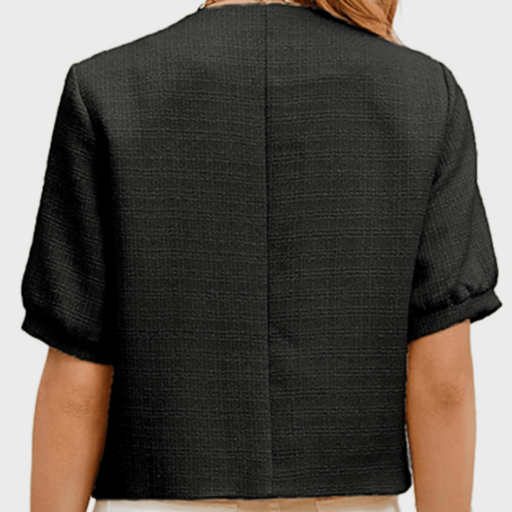 Vivian | Cropped Tweed Blazer Jacket - Eline Carter