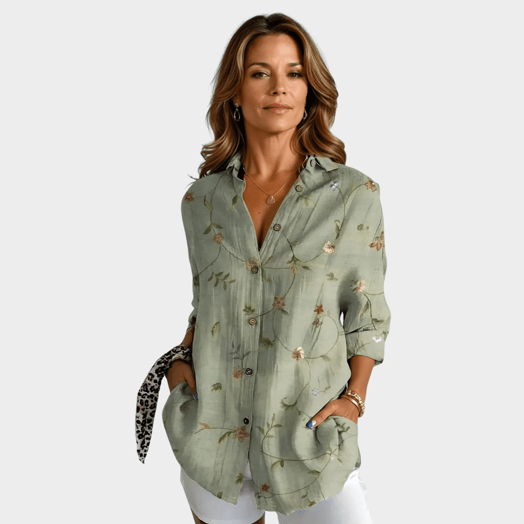 Katherine | Relaxed Printed Blouse - Eline Carter