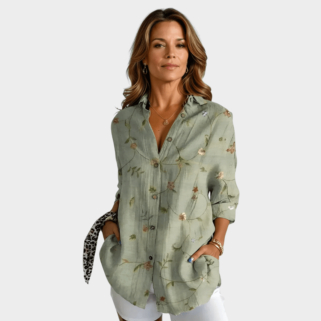 Katherine | Relaxed Printed Blouse - Eline Carter
