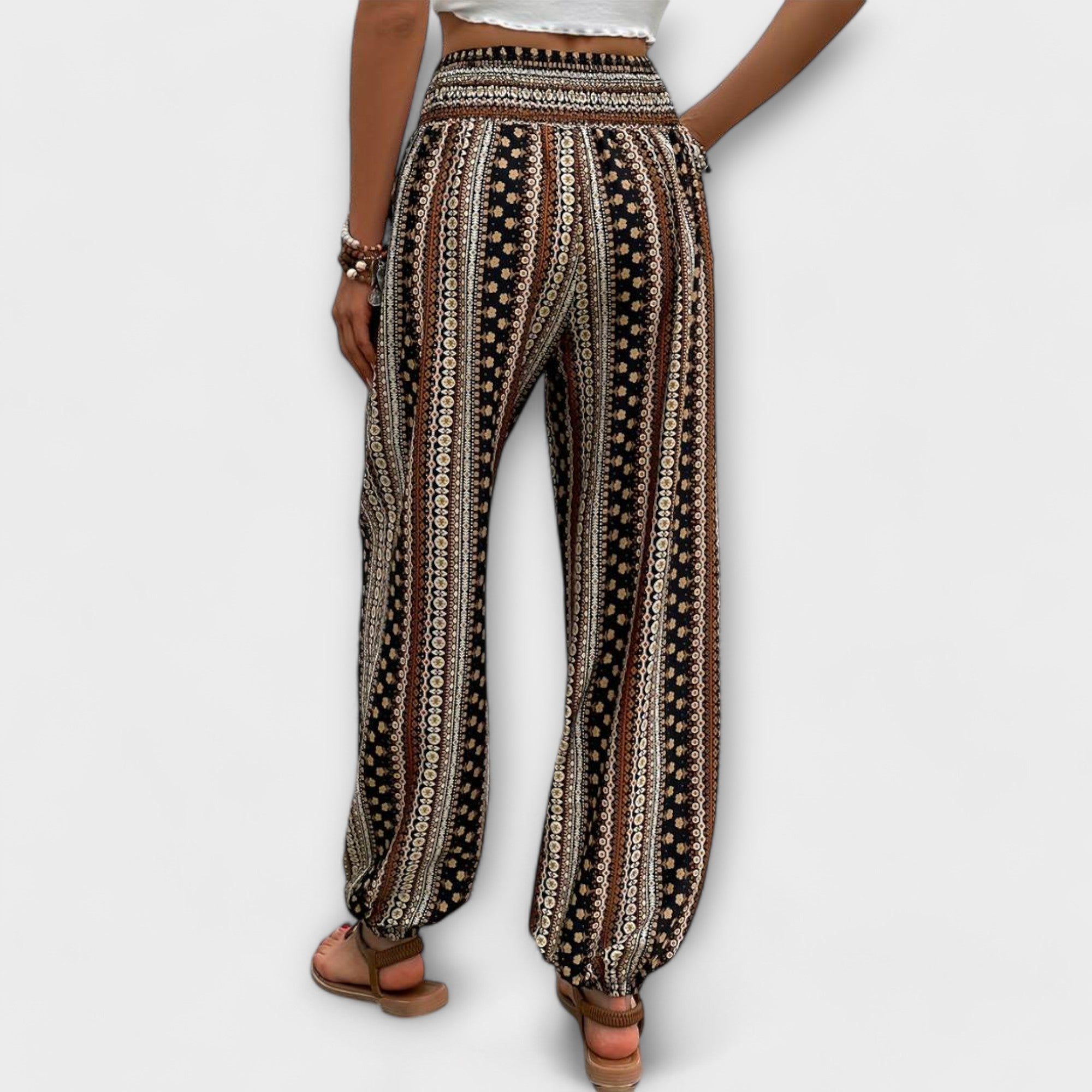 Vanessa | Trousers with Ethnic Graphic - Eline Carter