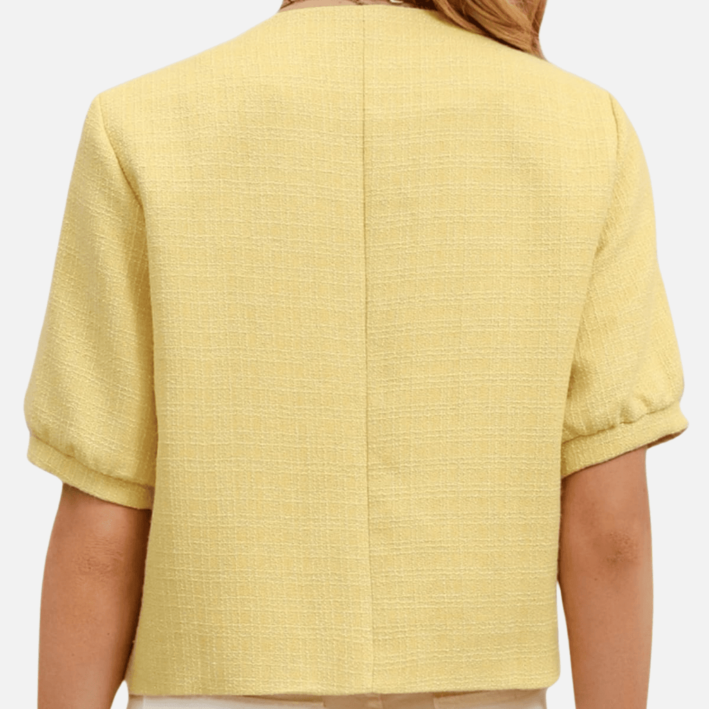 Vivian | Cropped Tweed Blazer Jacket - Eline Carter