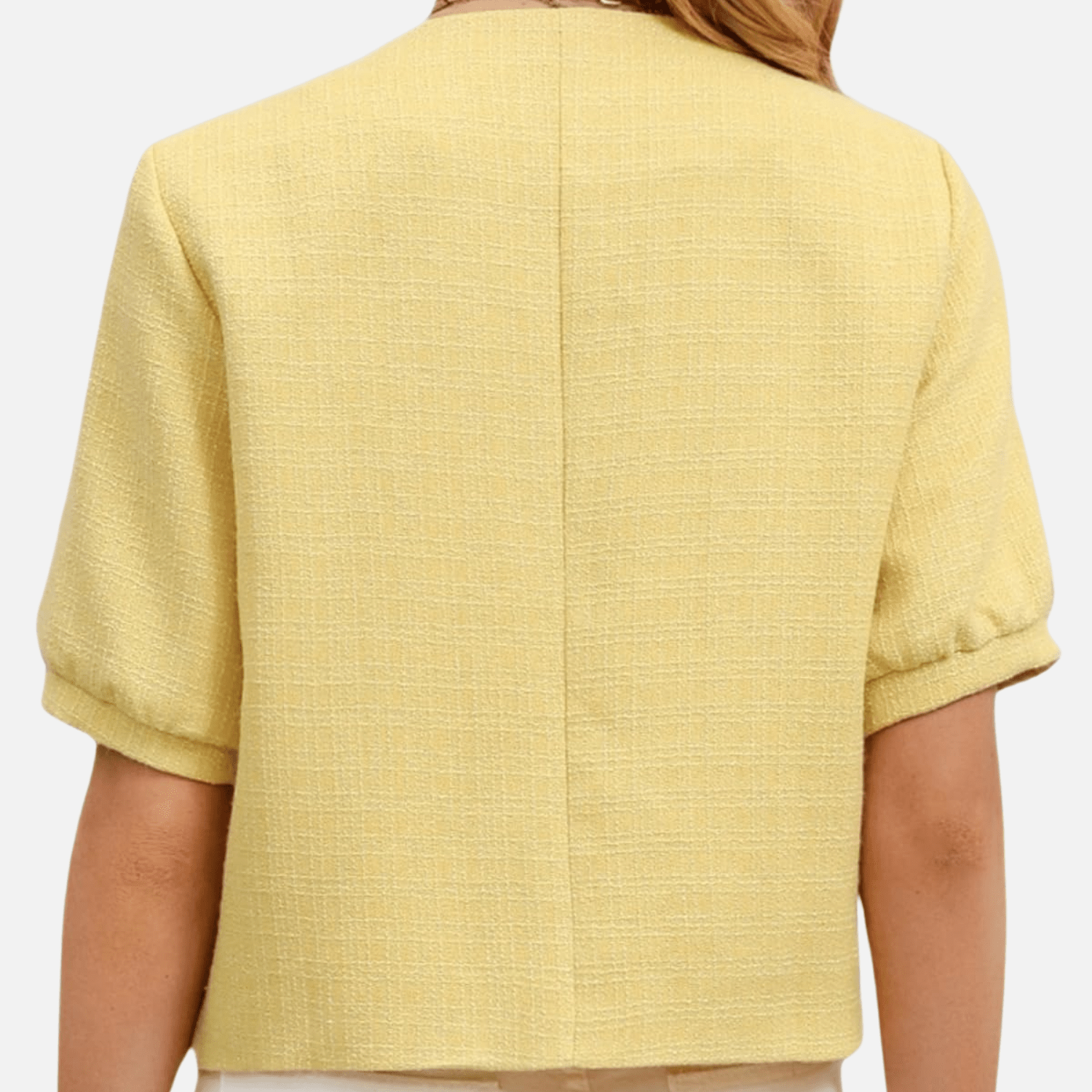 Vivian | Cropped Tweed Blazer Jacket - Eline Carter