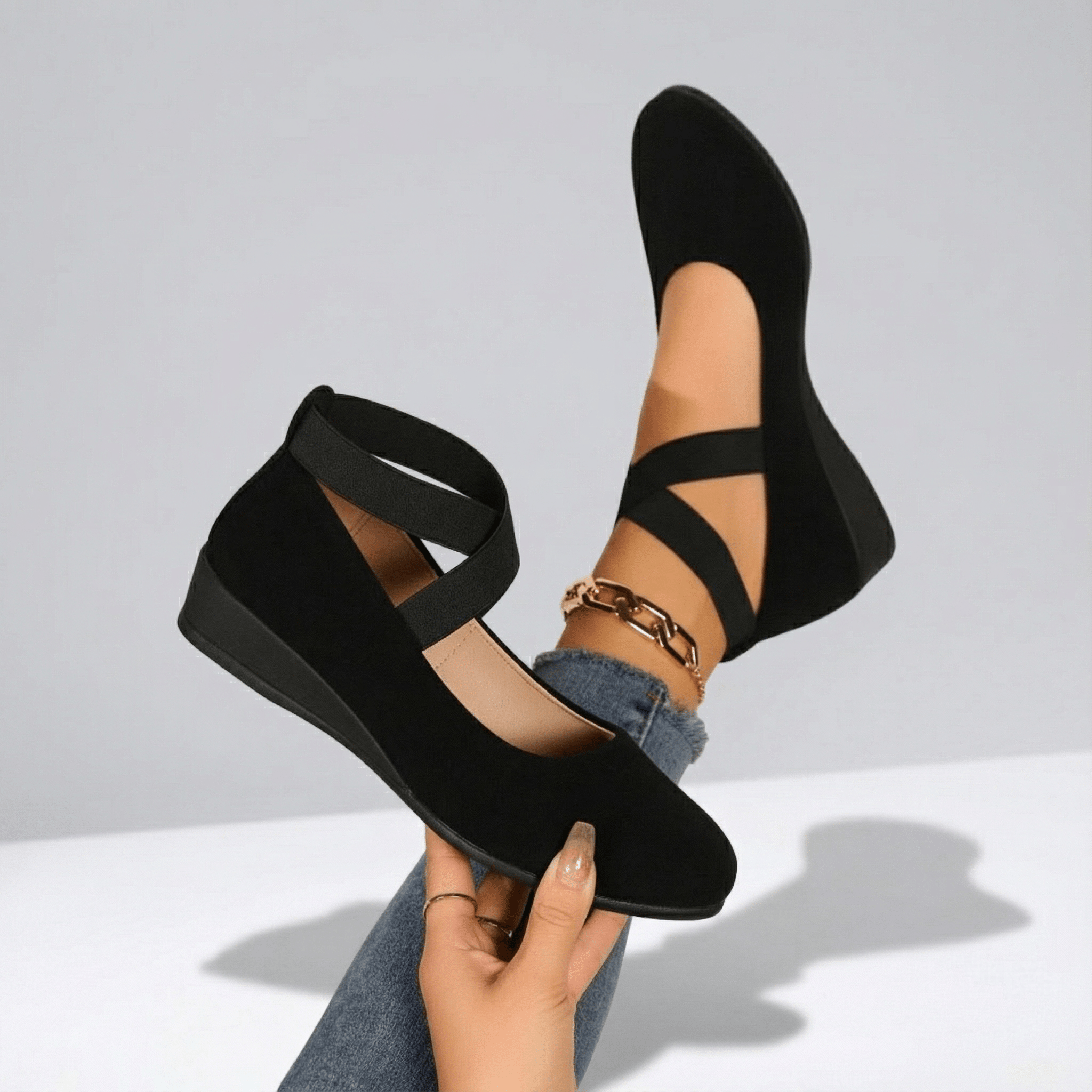 Angel | Comfy Closed Wedge Slip - On Shoes - Eline Carter