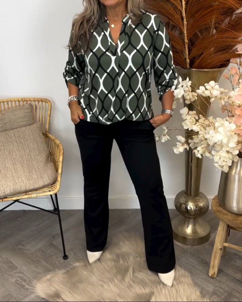 Jennifer | Casual Blouse with Long Sleeves - Eline Carter