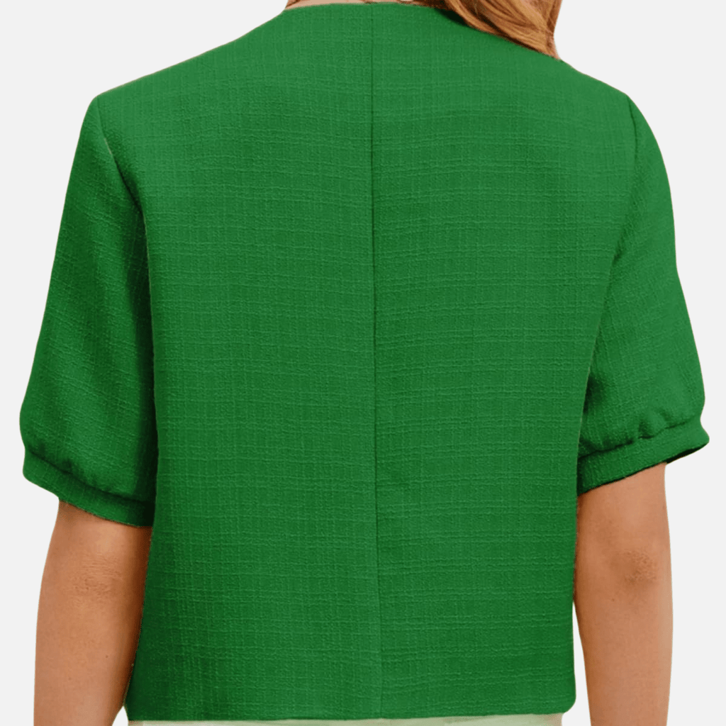 Vivian | Cropped Tweed Blazer Jacket - Eline Carter