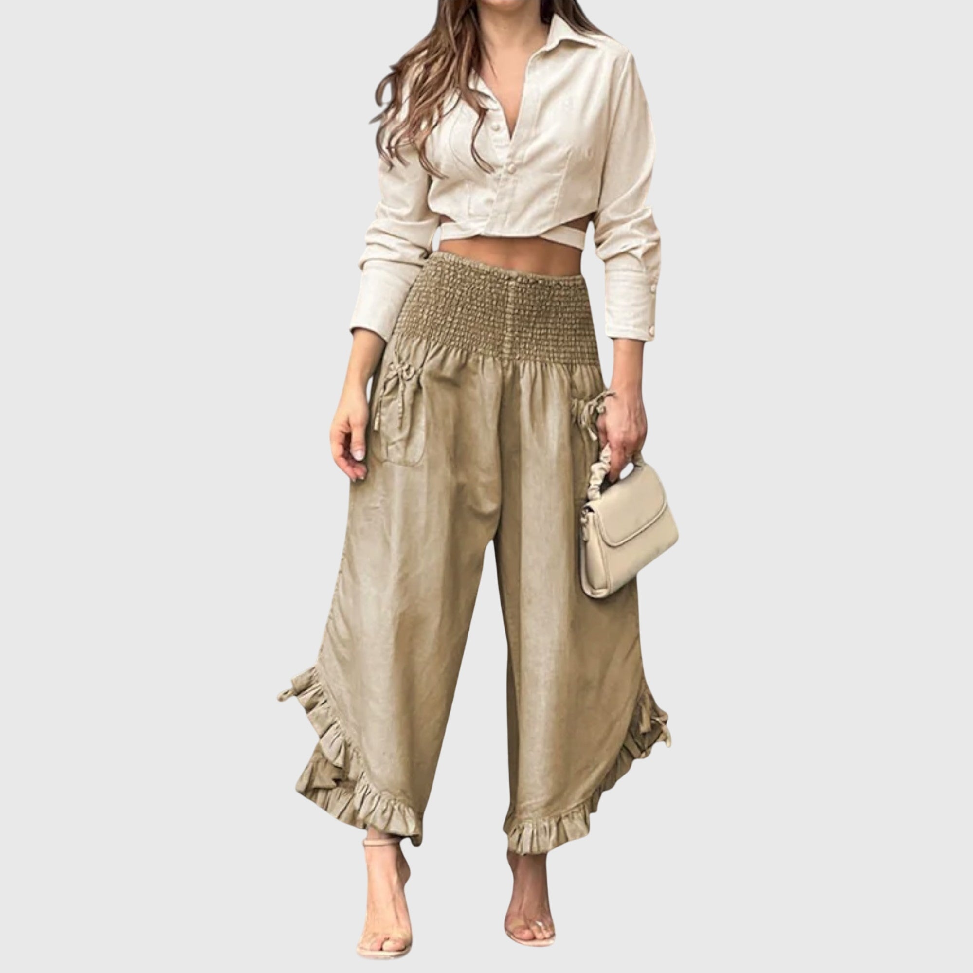 Rachie | Casual Trousers with Fashionable Pleats - Eline Carter
