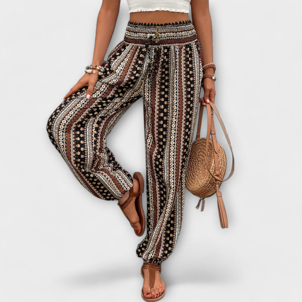 Vanessa | Trousers with Ethnic Graphic - Eline Carter