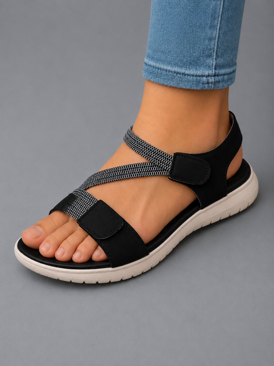Galina-Orhtopedic-Sandals-Black-Eline-Carter