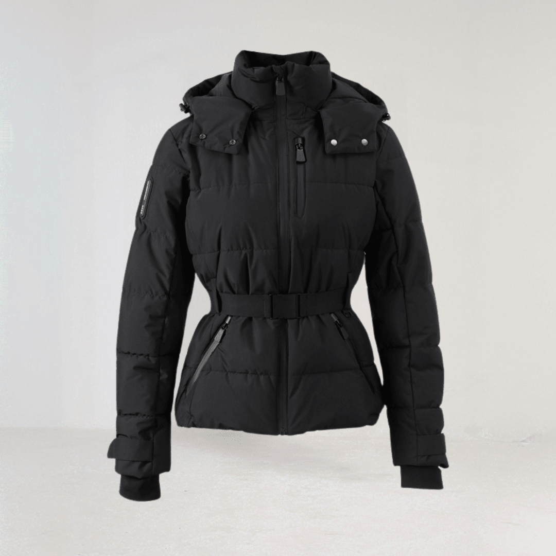 Georgia | Premium Insulated Black Ski Jacket - Eline Carter