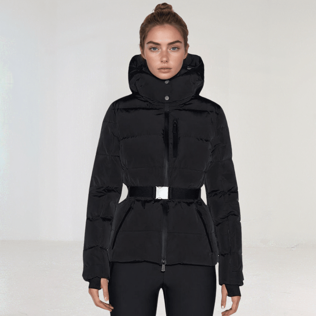 Georgia | Premium Insulated Black Ski Jacket - Eline Carter