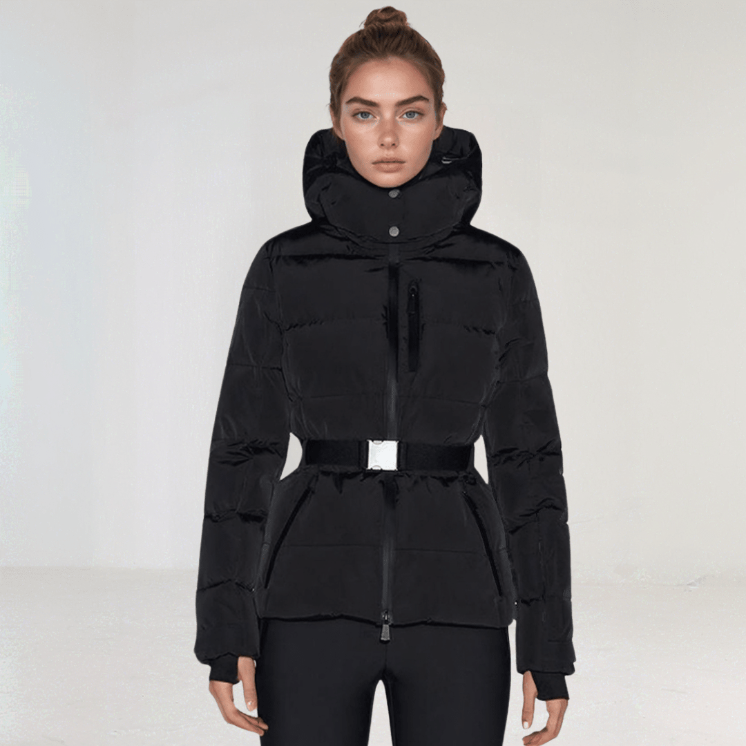 Georgia | Premium Insulated Black Ski Jacket - Eline Carter
