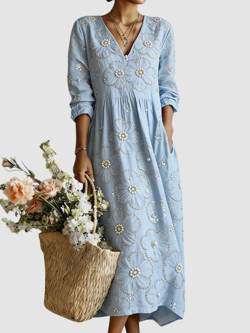 Lena-Floral-Midi-Dress-Blue