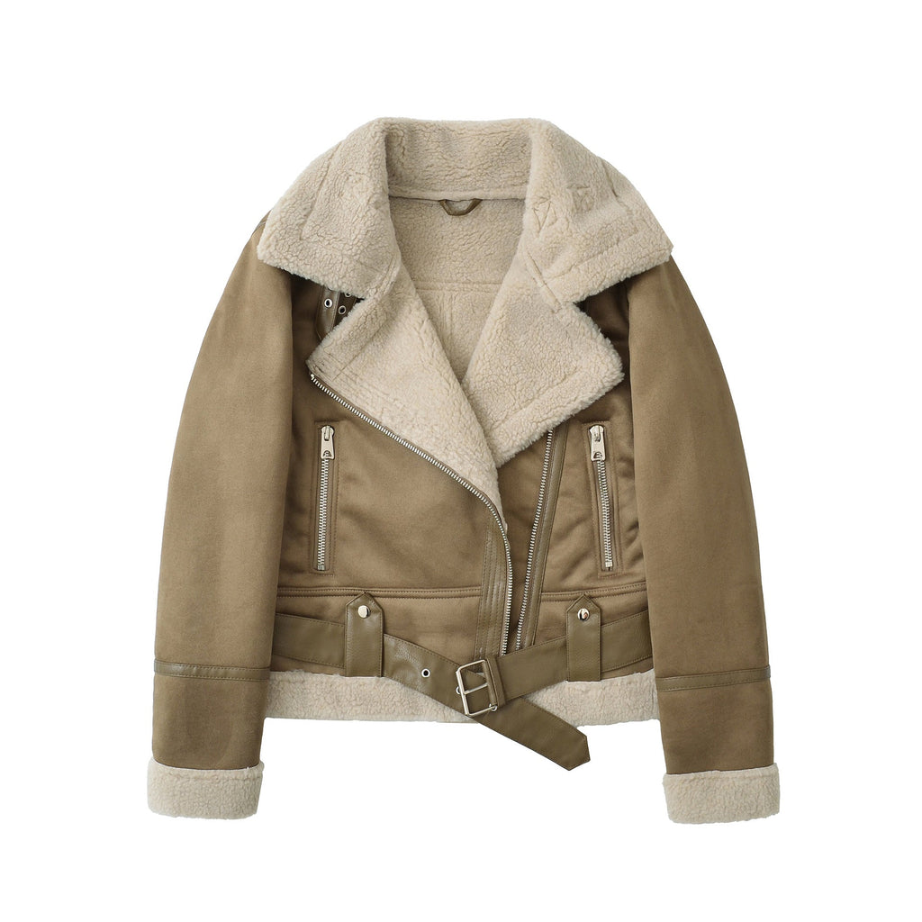 Flor | Suede Velvet Fur Lambswool Jacket - Eline Carter