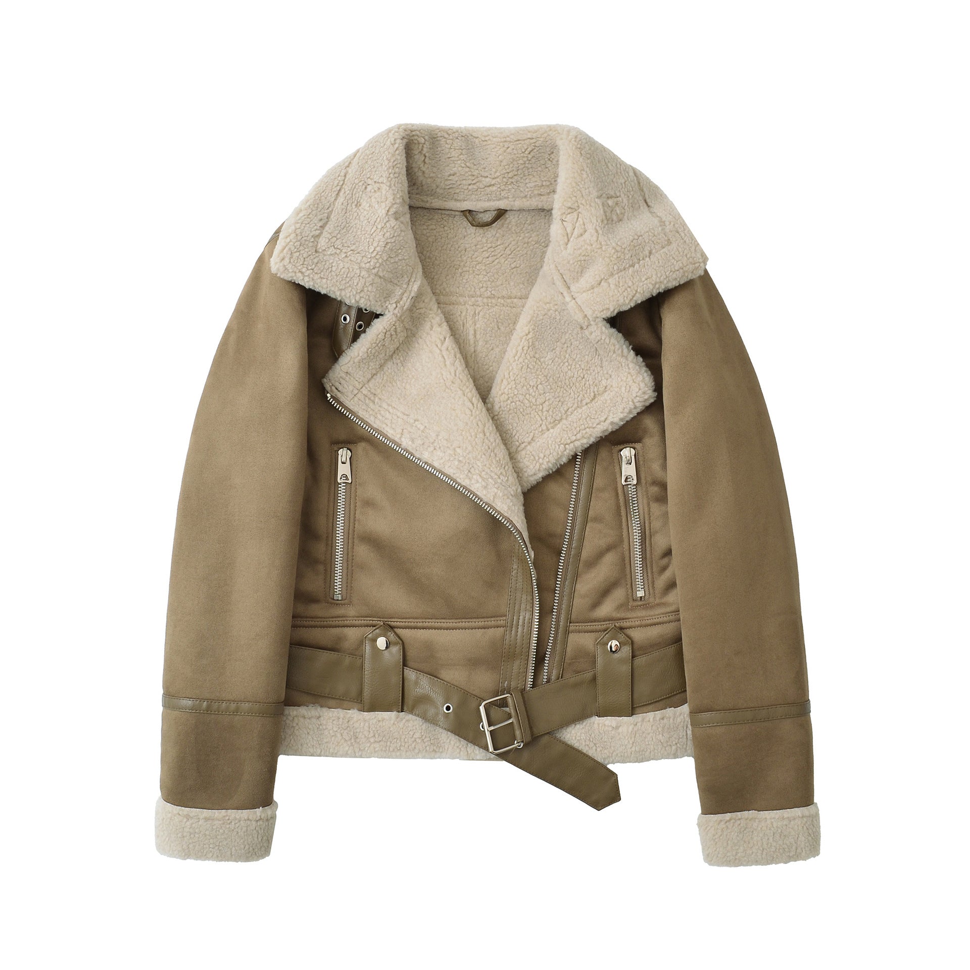 Flor | Suede Velvet Fur Lambswool Jacket - Eline Carter