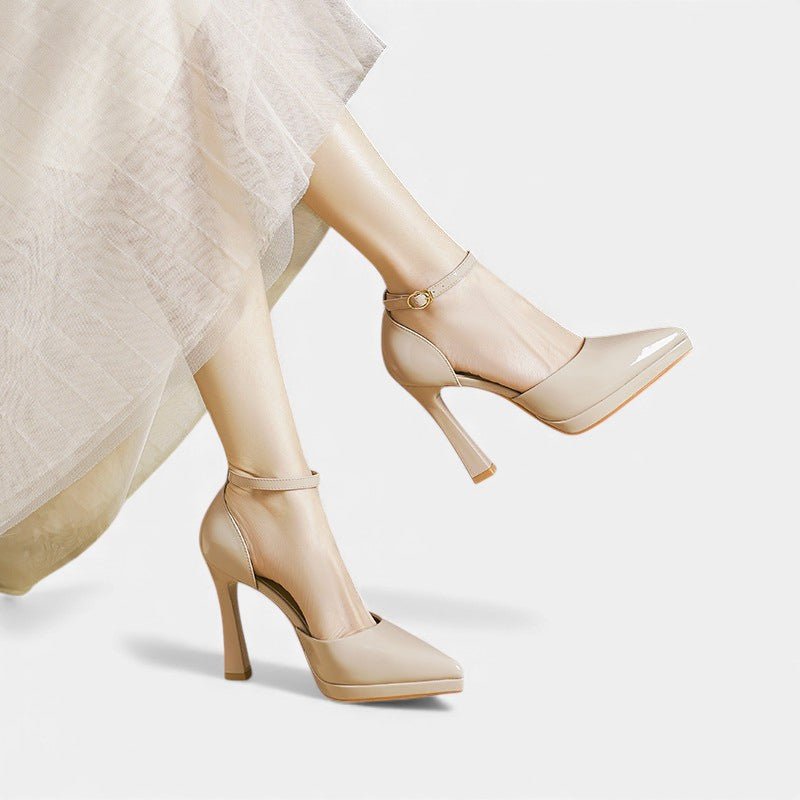 Evette Leather Heels - Eline Carter