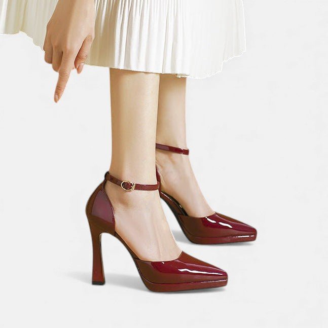 Evette Leather Heels - Eline Carter