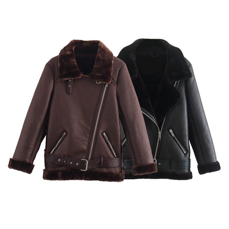 Ivanna | Fur Leather Jacket - Eline Carter