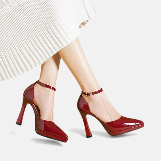Evette Leather Heels - Eline Carter