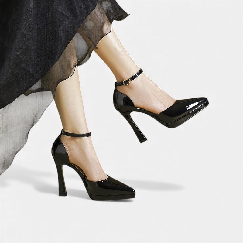 Evette Leather Heels - Eline Carter