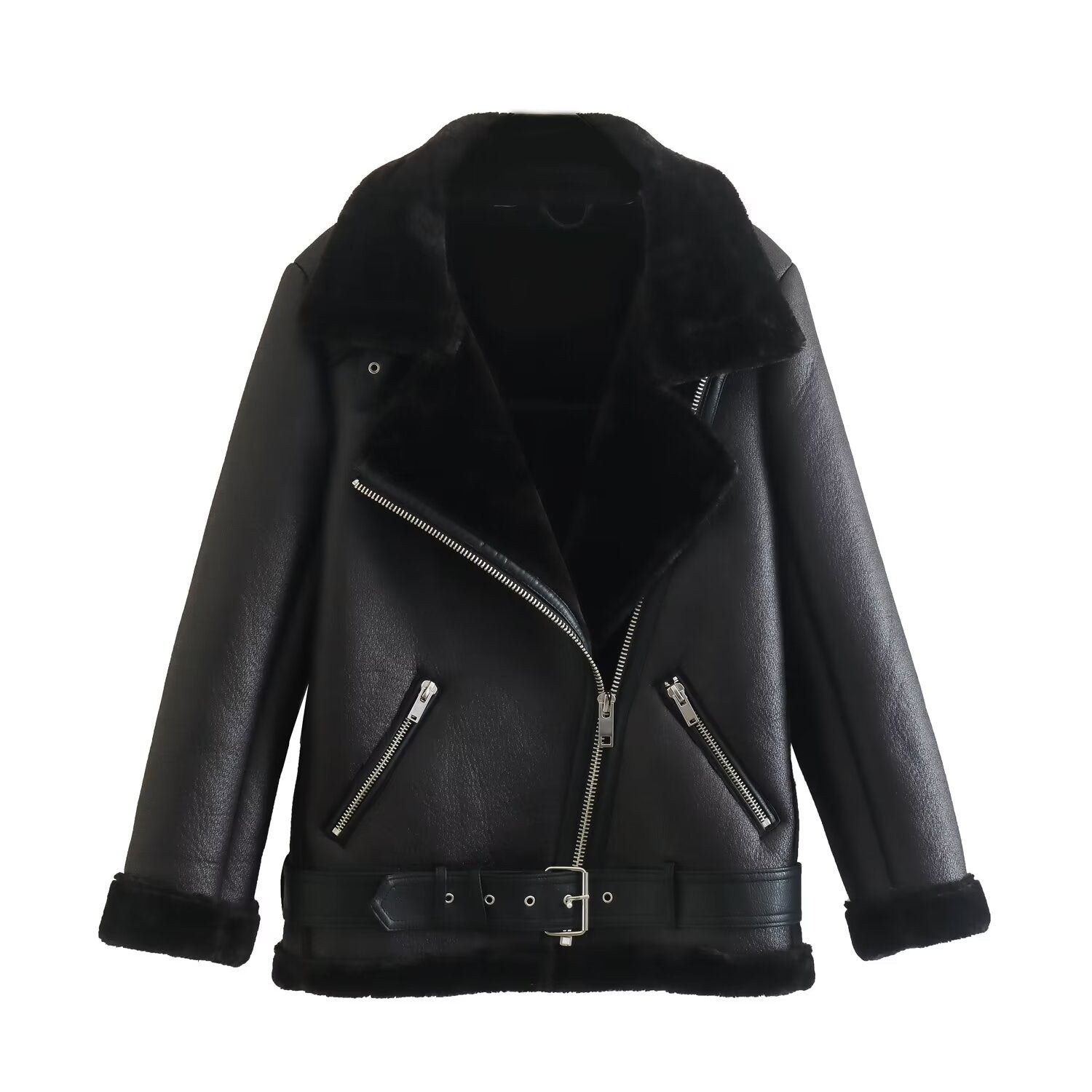Ivanna | Fur Leather Jacket - Eline Carter