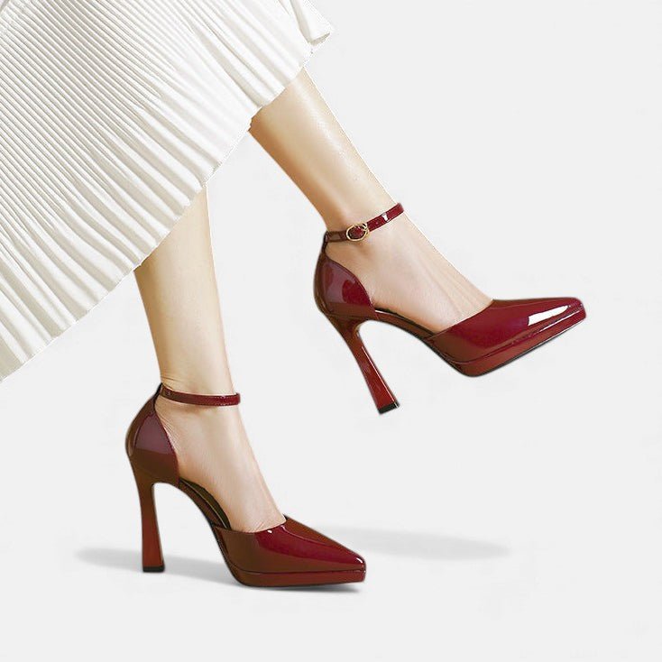 Evette Leather Heels - Eline Carter