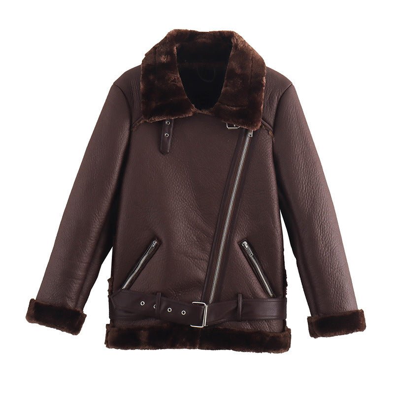 Ivanna | Fur Leather Jacket - Eline Carter