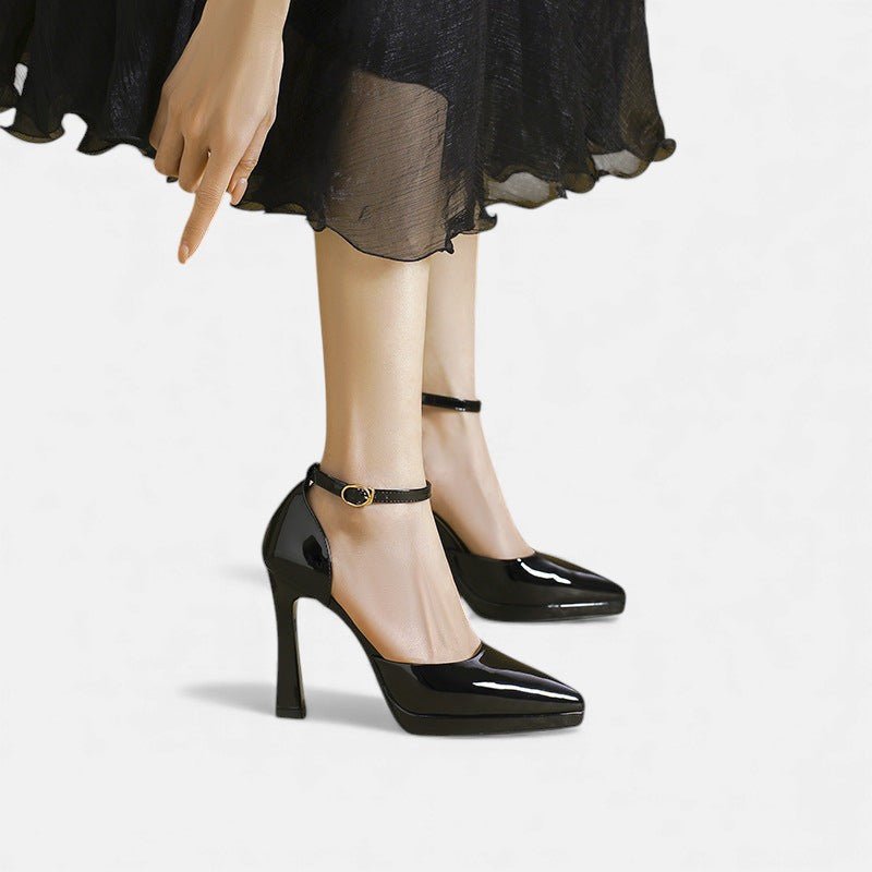 Evette Leather Heels - Eline Carter