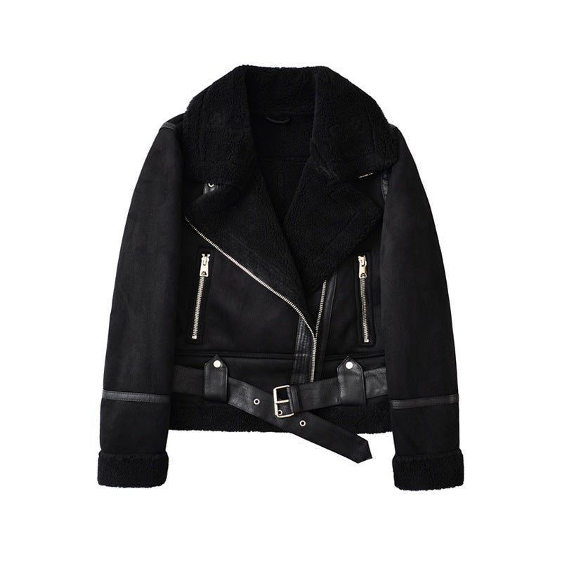 Flor | Suede Velvet Fur Lambswool Jacket - Eline Carter