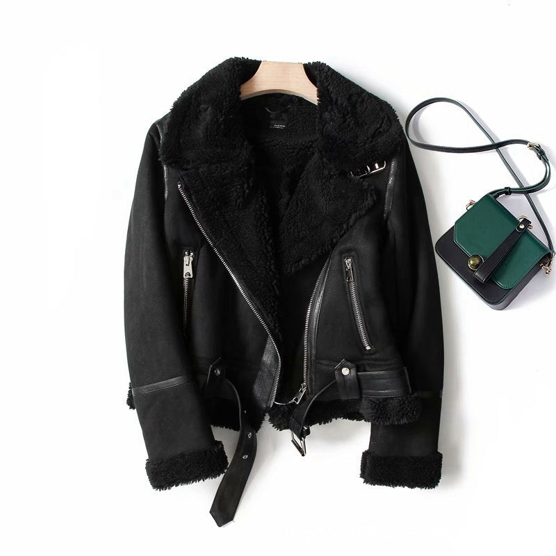 Flor | Suede Velvet Fur Lambswool Jacket - Eline Carter