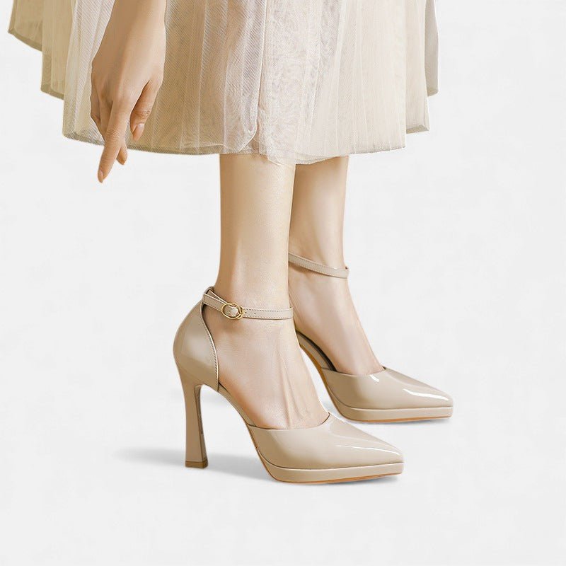 Evette Leather Heels - Eline Carter