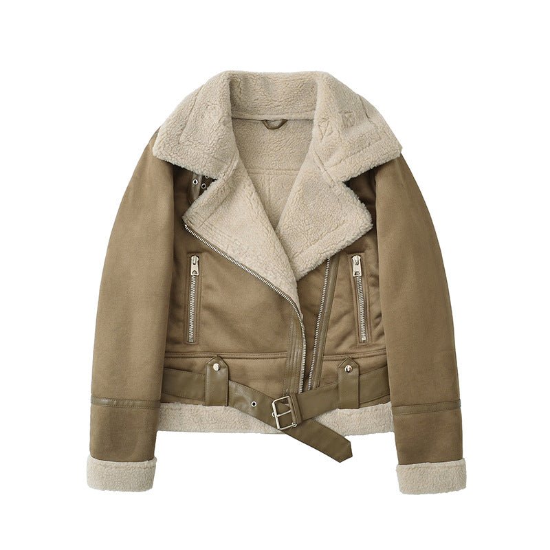 Flor | Suede Velvet Fur Lambswool Jacket - Eline Carter