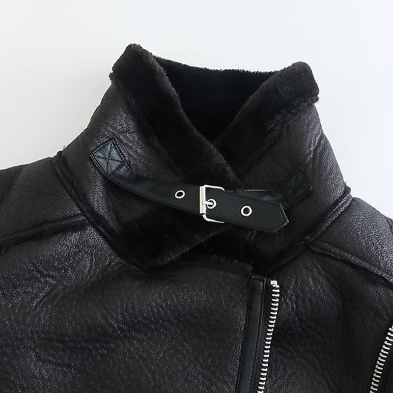 Ivanna | Fur Leather Jacket - Eline Carter