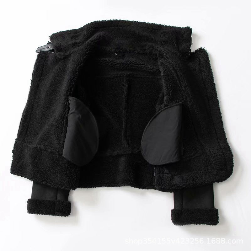 Flor | Suede Velvet Fur Lambswool Jacket - Eline Carter