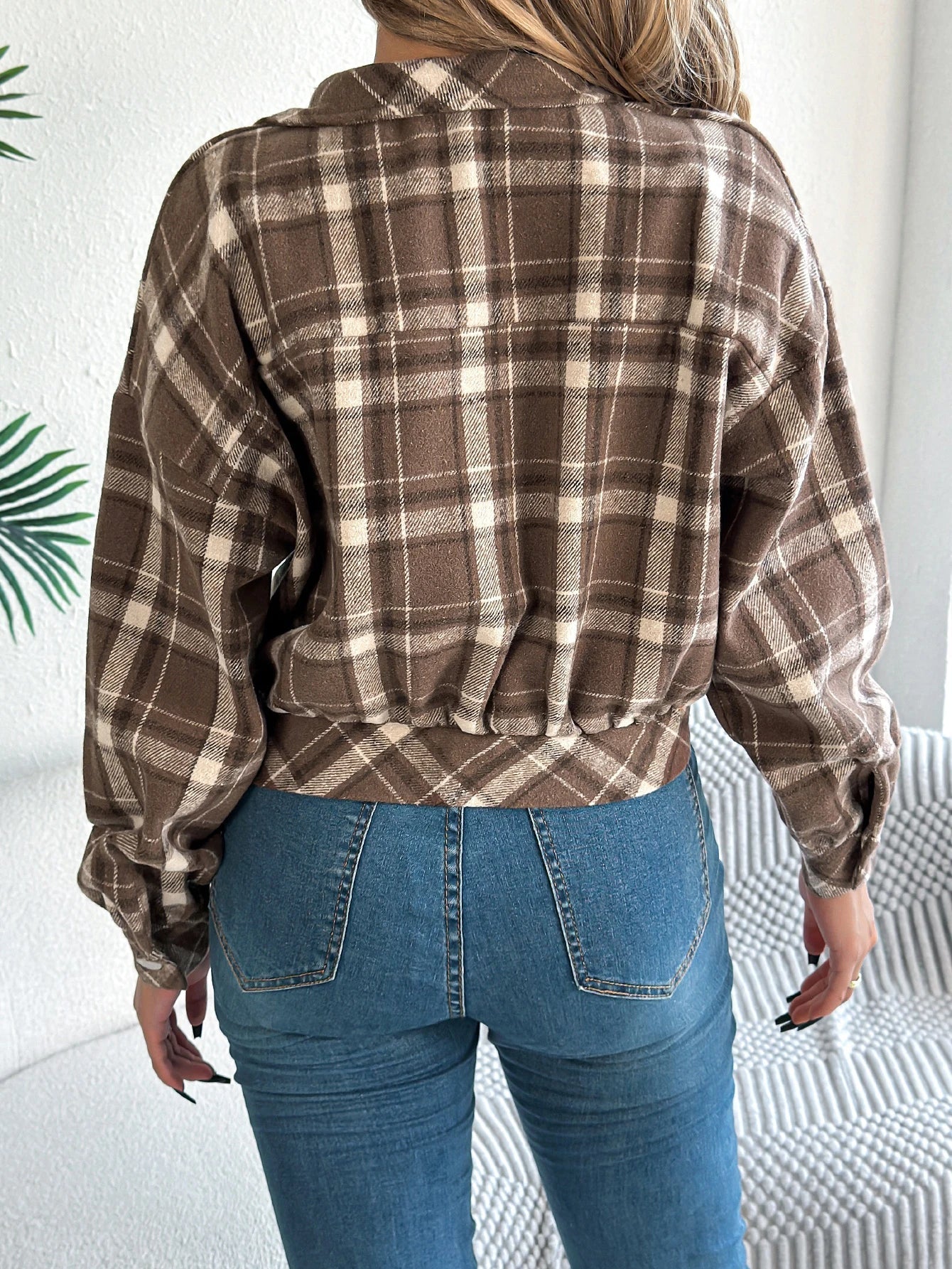 Cropped Plaid Jacket - Eline Carter