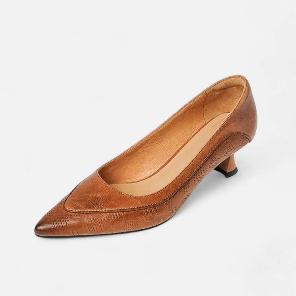 Amara Leather Heels - Eline Carter