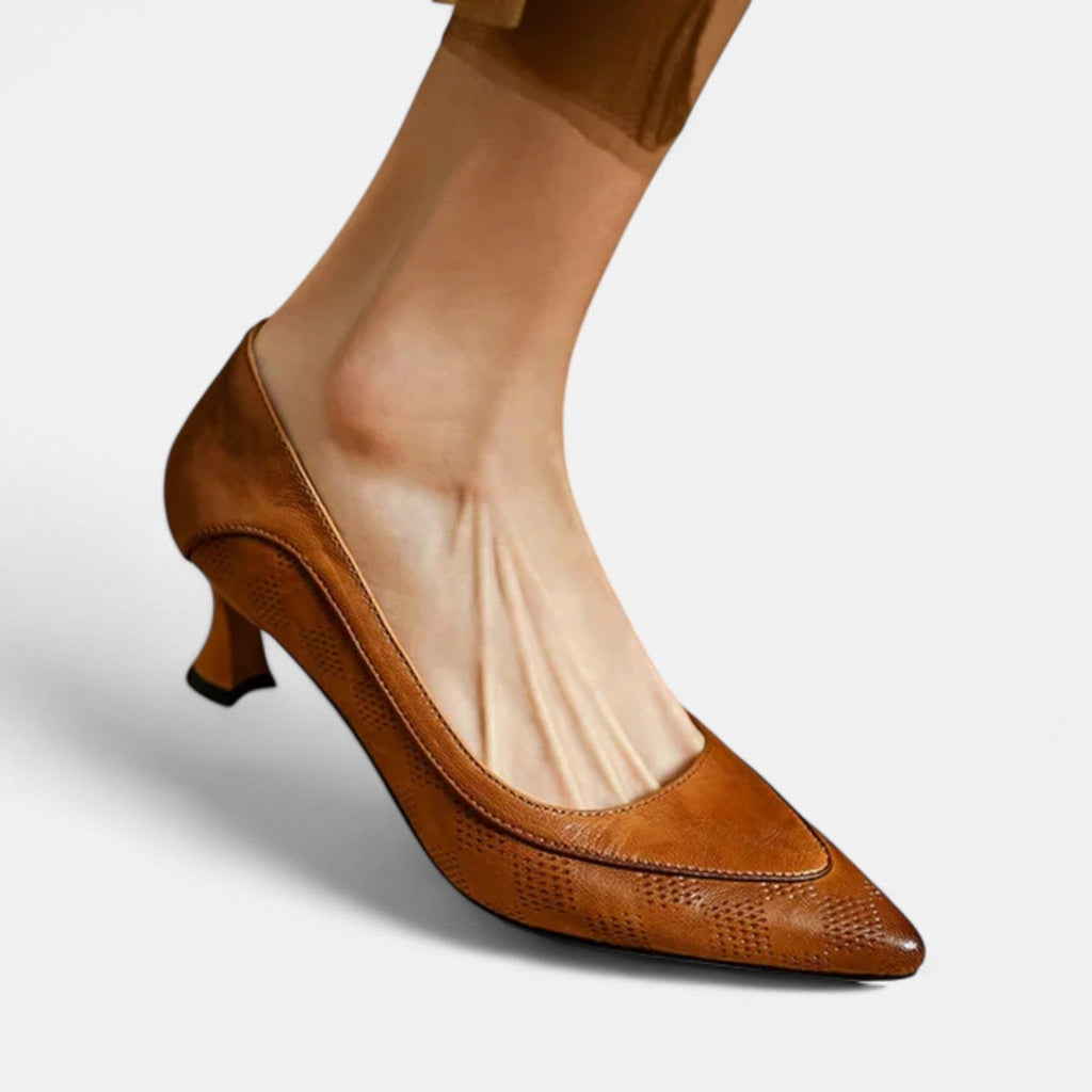 Amara Leather Heels - Eline Carter