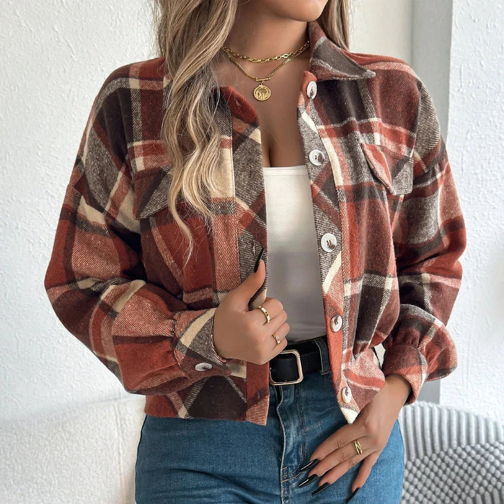 Cropped Plaid Jacket - Eline Carter